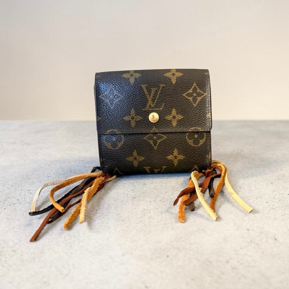 Louis Vuitton Elise Compact Wallet Edges revamp with Leather Fringe